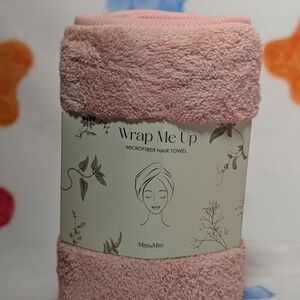 Pink Microfiber Hair Towel